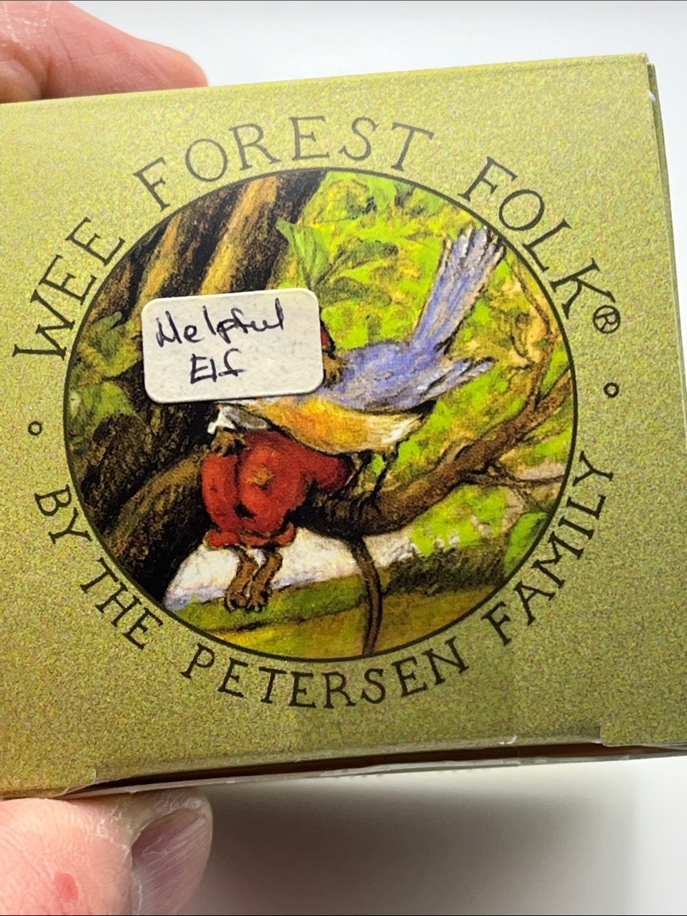 Wee Forest Folk Helpful Elf Figurine - Green and Red - Picture 14 of 15